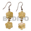 Summer Accessories Dangling  2 15mm  mother of pearl Flowers SMRAC864ER Summer Beach Wear Accessories Shell Earrings