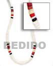 Summer Accessories 4-5mm White Shell   Red   SMRAC035NK Summer Beach Wear Accessories Shell Necklace