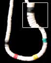 Summer Accessories Graduted White Shell In Rasta SMRAC152NK Summer Beach Wear Accessories Shell Necklace