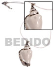 Summer Accessories Plain White Rubber Cord With SMRAC3325NK Summer Beach Wear Accessories Shell Necklace