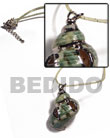 Summer Accessories Green Turbo Shell In Green SMRAC3344NK Summer Beach Wear Accessories Shell Necklace