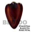 Summer Accessories 57mmx37mm Black Pin Rose SMRAC5052P Summer Beach Wear Accessories Shell Pendants