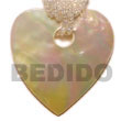 Summer Accessories Heart mother of pearl   Large Hole 50mm SMRAC5088P Summer Beach Wear Accessories Shell Pendants