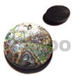 Summer Accessories Round Paua Shell   Resin SMRAC5092P Summer Beach Wear Accessories Shell Pendants