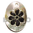 Summer Accessories Black Lip Dog Tag    Flower SMRAC5132P Summer Beach Wear Accessories Shell Pendants