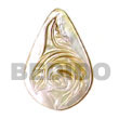 Summer Accessories mother of pearl Teardrop   Carving 40mm SMRAC5167P Summer Beach Wear Accessories Shell Pendants