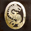 Summer Accessories Oval mother of pearl Dragon Carving 40mm SMRAC5210P Summer Beach Wear Accessories Shell Pendants