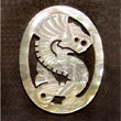 Summer Accessories Oval Dragon Carving 45mm SMRAC5213P Summer Beach Wear Accessories Shell Pendants