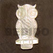 Summer Accessories Owl mother of pearl Carving 40mm Pendants SMRAC5218P Summer Beach Wear Accessories Shell Pendants