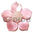 Summer Accessories 45mm Pink hammer shell Flower SMRAC5384P Summer Beach Wear Accessories Shell Pendants