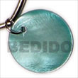 Summer Accessories 30mm Round Aqua Blue SMRAC5426P Summer Beach Wear Accessories Shell Pendants