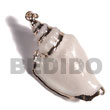 Summer Accessories White Canarium (approx. 45mm SMRAC6274P Summer Beach Wear Accessories Shell Pendants
