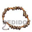 Summer Accessories Buri Manol Seed With  Orange SMRAC008AK Summer Beach Wear Accessories Summer Anklets