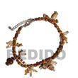Summer Accessories Wood Beads With Dangling SMRAC011AK Summer Beach Wear Accessories Summer Anklets