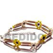 Summer Accessories 2 Rows Sig-id Wood Tube SMRAC469AK Summer Beach Wear Accessories Summer Anklets