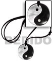 Summer Accessories 40mm Round Yin Yang  Blacktab SMRAC1283NK Summer Beach Wear Accessories Surfer Necklace