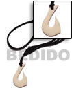 Summer Accessories White Carabao Bone Hook 40mm SMRAC1412NK Summer Beach Wear Accessories Surfer Necklace