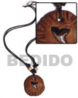 Summer Accessories 35mm Round Clay With Shark SMRAC3349NK Summer Beach Wear Accessories Surfer Necklace