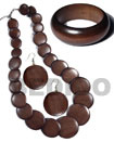 Summer Accessories Stained Brown Wooden Jewelry SMRAC185SJ Summer Beach Wear Accessories Teens Set Jewelry