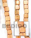 Summer Accessories Bayong Dice 6x7mm In Beads SMRAC024WB Summer Beach Wear Accessories Wood Beads
