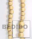 Summer Accessories Natural White Wood Oval SMRAC083WB Summer Beach Wear Accessories Wood Beads