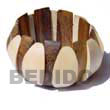 Summer Accessories White Wood And Robles Wood SMRAC025BL Summer Beach Wear Accessories Wooden Bangles
