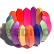 Summer Accessories Elastic Multicolored Natural SMRAC033BL Summer Beach Wear Accessories Wooden Bangles