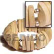 Summer Accessories Natural Wood Elastic Bangle SMRAC010BL Summer Beach Wear Accessories Wooden Bracelets