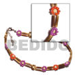 Summer Accessories 2 Rows Sig-id Wood Tube   SMRAC470BR Summer Beach Wear Accessories Wooden Bracelets