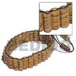 Summer Accessories Bamboo Tube Bracelet - Size SMRAC5040BR Summer Beach Wear Accessories Wooden Bracelets