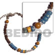 Summer Accessories Wood Beads, 4-5mm & 2-3mm SMRAC5084BR Summer Beach Wear Accessories Wooden Bracelets
