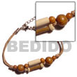Summer Accessories Bamboo & Wood Beads Combi On SMRAC791BR Summer Beach Wear Accessories Wooden Bracelets