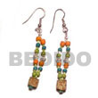 Summer Accessories Dangling Mahogany   2-3mm SMRAC021ER Summer Beach Wear Accessories Wooden Earrings