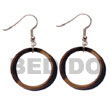 Summer Accessories Dangling 35mmx5mm Ring SMRAC5342ER Summer Beach Wear Accessories Wooden Earrings
