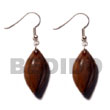 Summer Accessories Dangling 35mmx30mm Bayong Wood SMRAC5344ER Summer Beach Wear Accessories Wooden Earrings