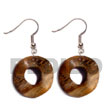 Summer Accessories Dangling 35mm Robles Wood Ring SMRAC5372ER Summer Beach Wear Accessories Wooden Earrings