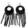 Summer Accessories Dangling 50mm Round Natural SMRAC5524ER Summer Beach Wear Accessories Wooden Earrings