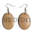 Summer Accessories Dangling Oval 38mmx27mm SMRAC5567ER Summer Beach Wear Accessories Wooden Earrings