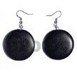 Summer Accessories Dangling Round 32mm Natural SMRAC5569ER Summer Beach Wear Accessories Wooden Earrings