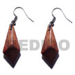 Summer Accessories Dangling 30mmx13mm Wooden SMRAC5677ER Summer Beach Wear Accessories Wooden Earrings