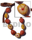 Summer Accessories Wooden Imitation Kukui Nut  SMRAC1828NK Summer Beach Wear Accessories Wooden Imitation Kukui Nuts