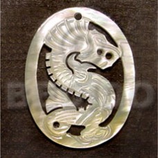 Oval dragon carving 45mm