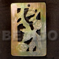 Rectangular floral carving mop 40mm