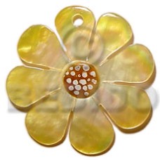 30mm graduated yellow hammershell flower
