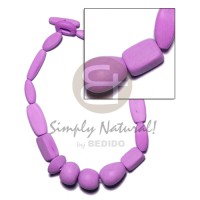Natural wood beads dyed in