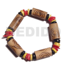 Bamboo tubes burning Bamboo tubes burning