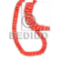 10mm coco flower beads orange