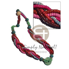 6 rows braided 4-5mm multicolored 6 rows braided 4-5mm multicolored