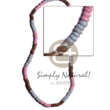 4-5mm pink aqua blue nat brown combination