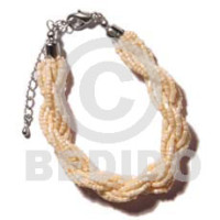12 rows creme twisted glass